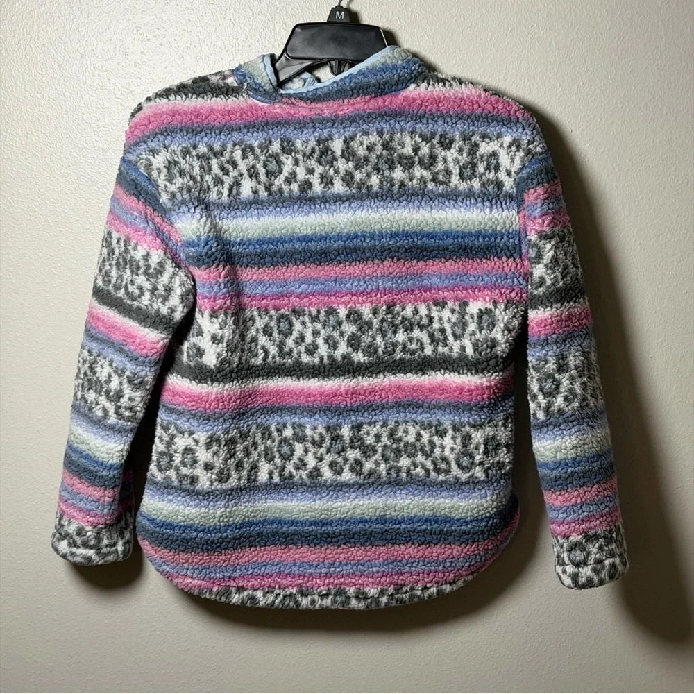 Hurley Girl Kids Multicolor Fleece Pullover Aztec‎ Print Sweater size L